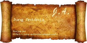 Jung Antónia névjegykártya